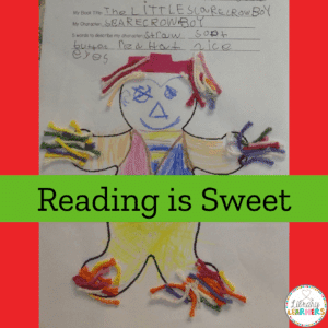 book character scarecrow cookie decoration for school library