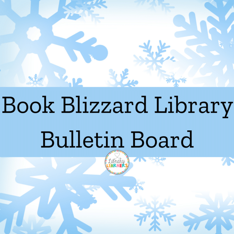 Book Blizzard library bulletin board freebie