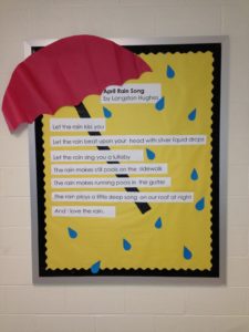 Poetry Month Umbrella Bulletin Board