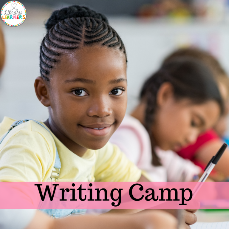 students writing in school library