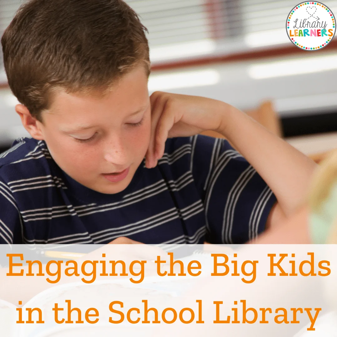 big kid reading library book