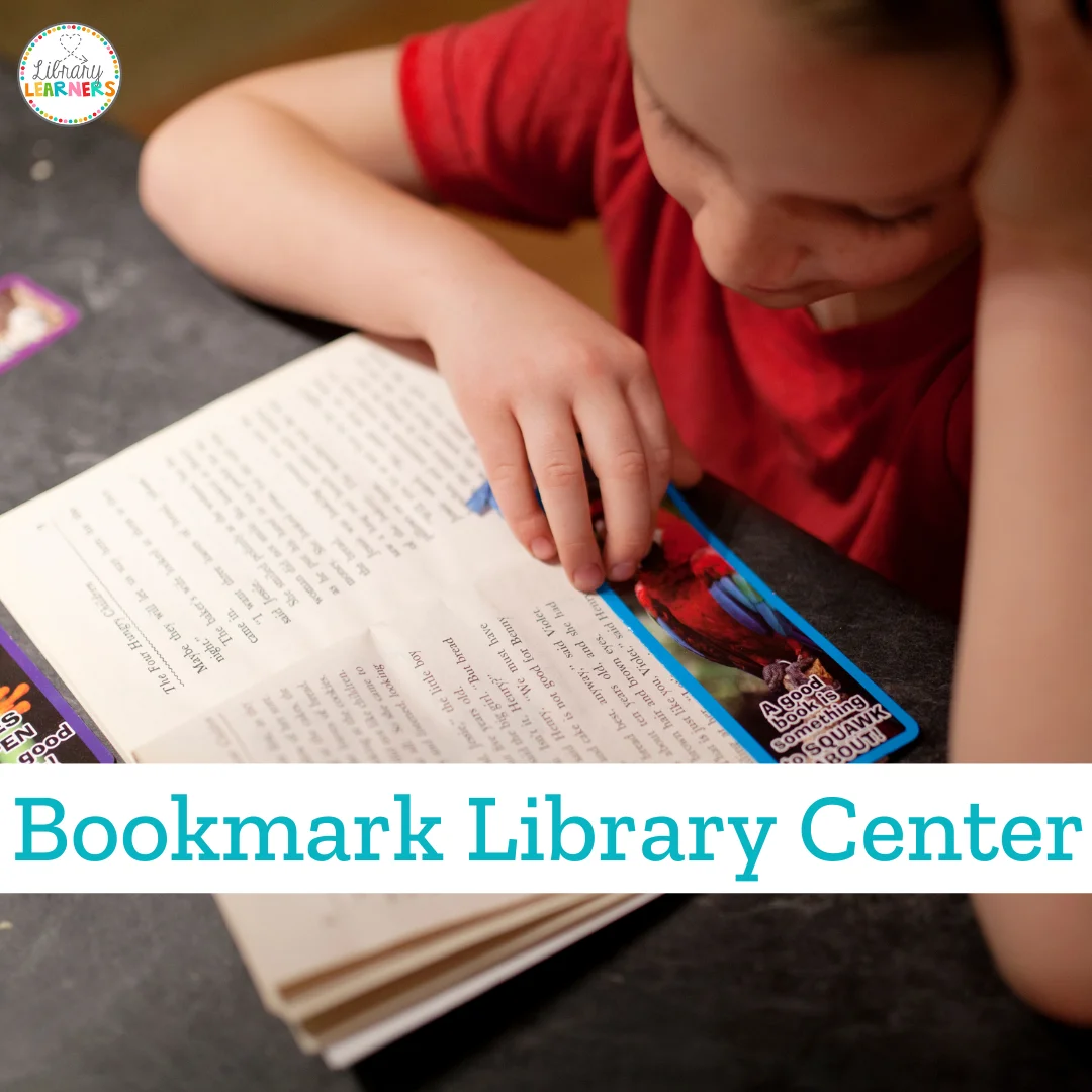 student reading book with bookmark